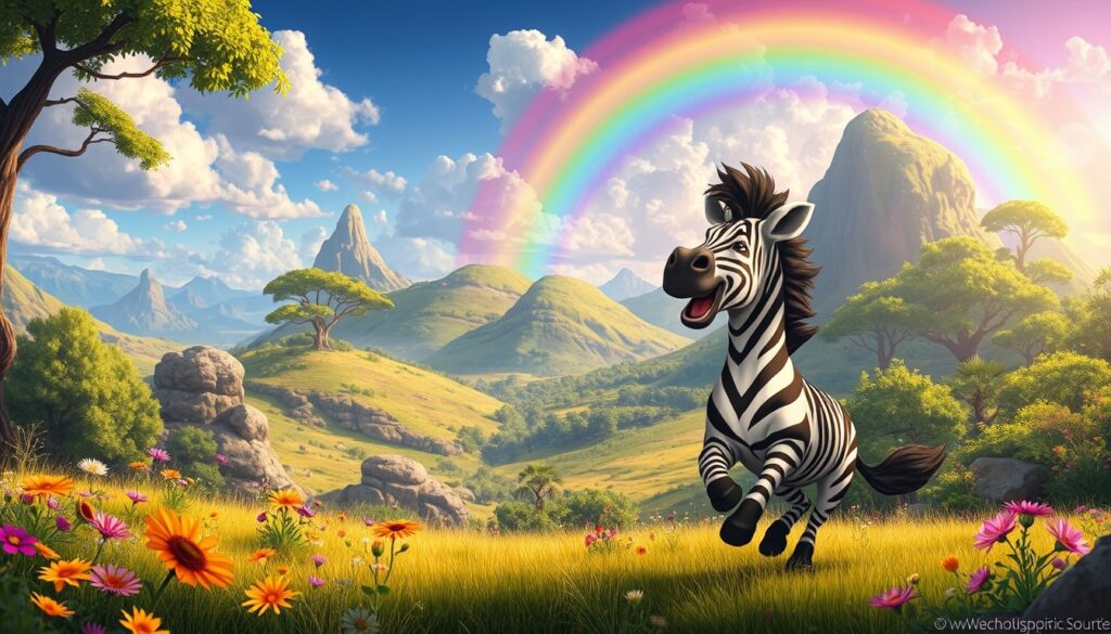 Zara the Zebra and the Rainbow Grove Adventure