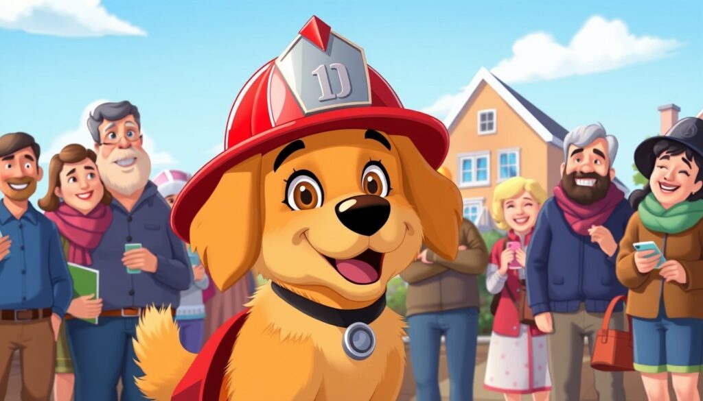 Mike the Brave Firefighter Dog